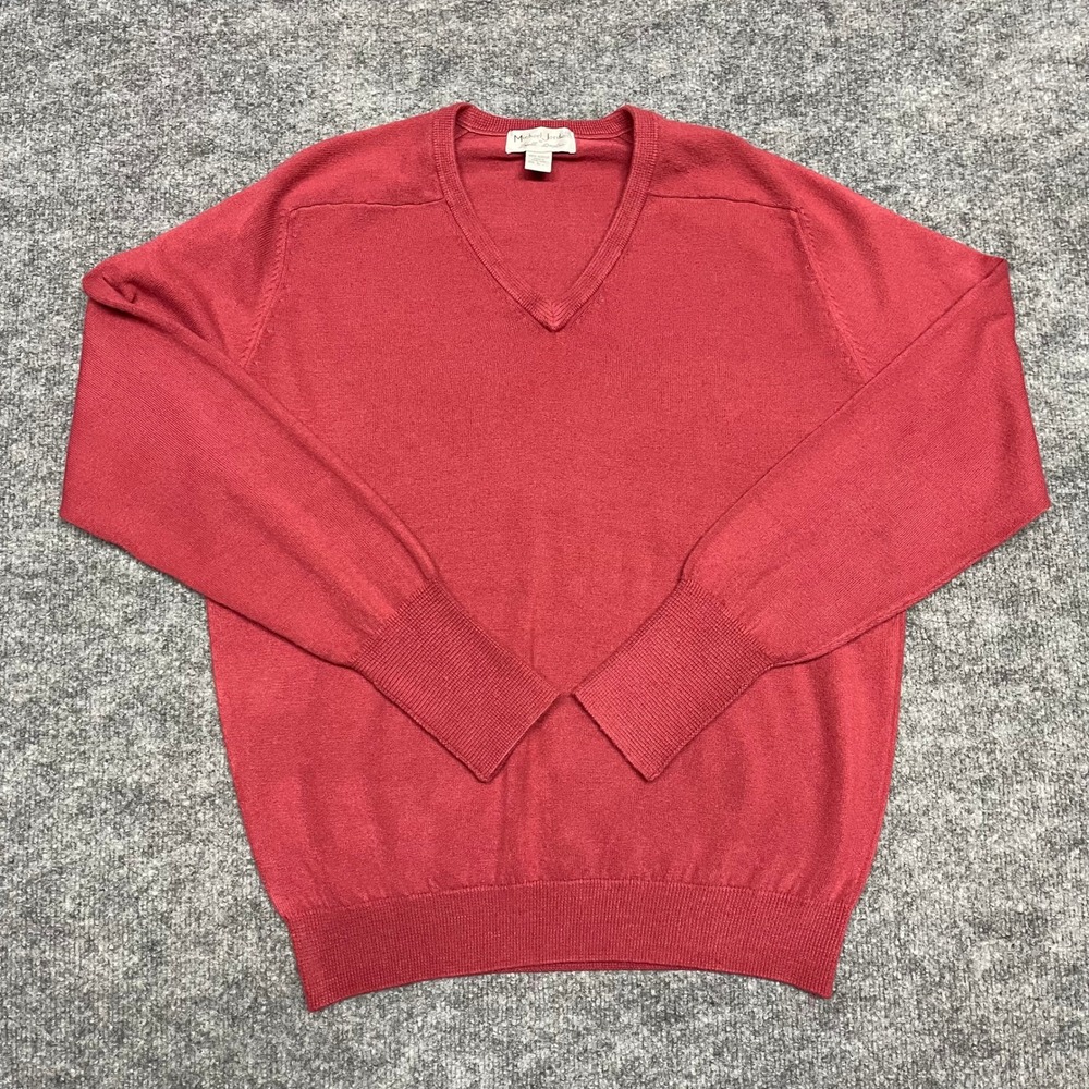 Vintage Michael Jordan Sweater Large Mens Red by Lowell Dreyfus V-Neck Hong Kong